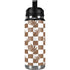 Marijuana Brown Checkered YETI Rambler 26oz Bottle Skin
