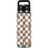 Marijuana Brown Checkered YETI Rambler 26oz Bottle Skin