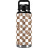 Marijuana Brown Checkered YETI Rambler 36oz Bottle Skin