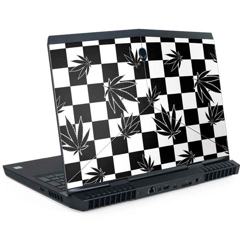 Marijuana Checkered Dell Alienware Skin