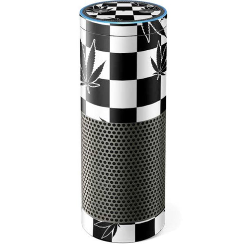 Marijuana Checkered Amazon Echo Skin