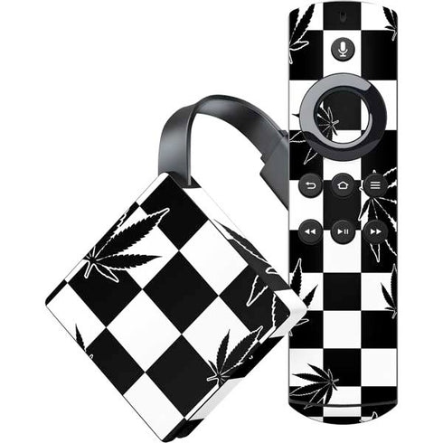 Marijuana Checkered Amazon Fire TV Skin