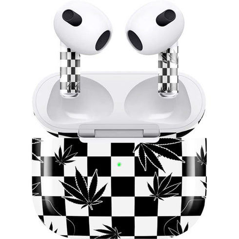 Marijuana Checkered Apple AirPods (3rd Gen 2021) Skin