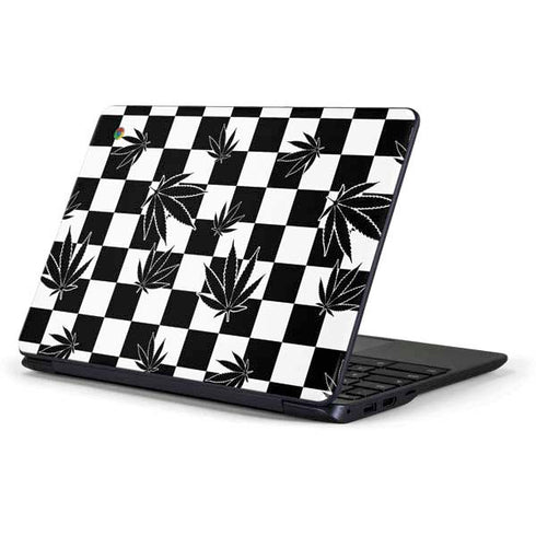 Marijuana Checkered Samsung Chromebook Skin