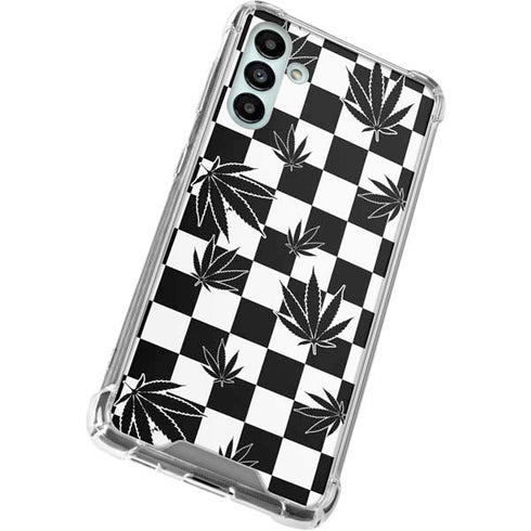 Marijuana Checkered Galaxy A13 5G Clear Case