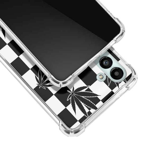 Marijuana Checkered Galaxy A13 5G Clear Case