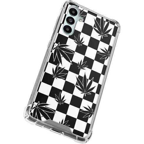 Marijuana Checkered Galaxy A14 5G Clear Case