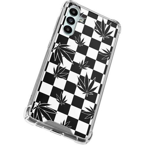 Marijuana Checkered Galaxy A15 5G Clear Case