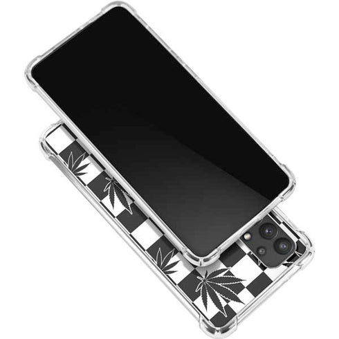 Marijuana Checkered Galaxy A32 5G Clear Case