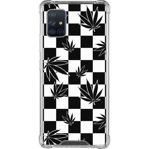 Marijuana Checkered Galaxy A51 5G Clear Case