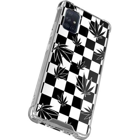 Marijuana Checkered Galaxy A51 5G Clear Case
