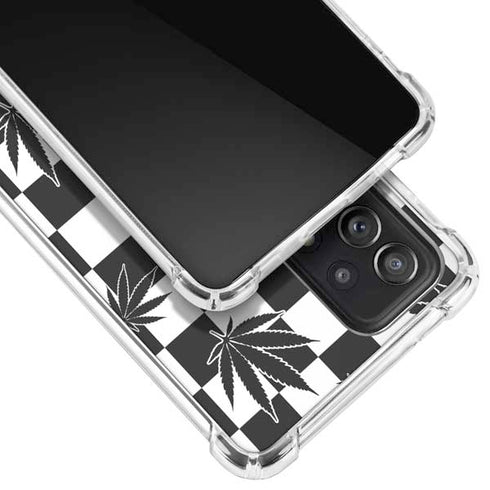 Marijuana Checkered Galaxy A52 5G Clear Case