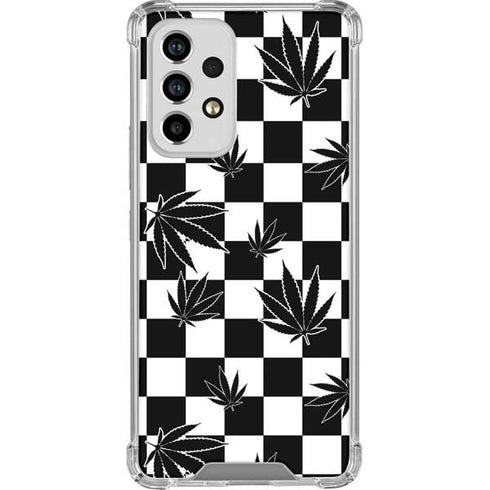 Marijuana Checkered Galaxy A53 5G Clear Case