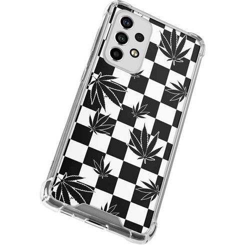 Marijuana Checkered Galaxy A53 5G Clear Case