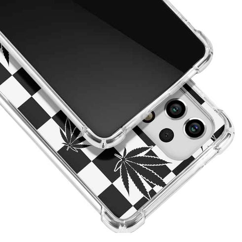 Marijuana Checkered Galaxy A53 5G Clear Case