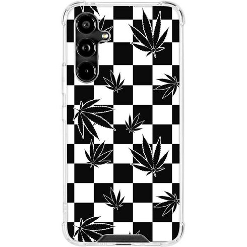 Marijuana Checkered Galaxy A54 5G Clear Case