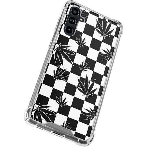 Marijuana Checkered Galaxy A54 5G Clear Case