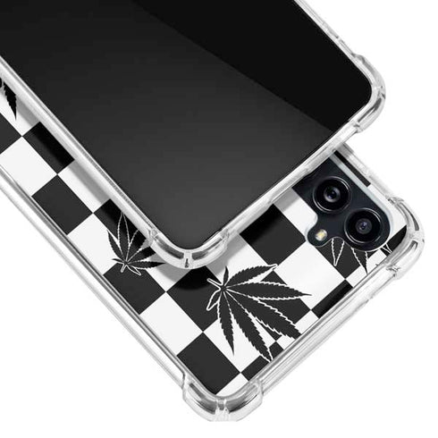 Marijuana Checkered Galaxy A54 5G Clear Case