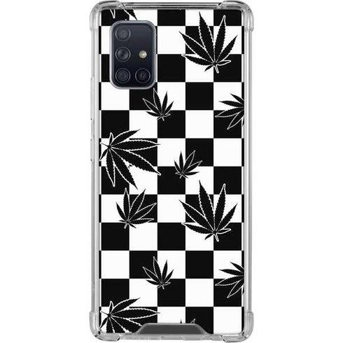 Marijuana Checkered Galaxy A71 5G Clear Case