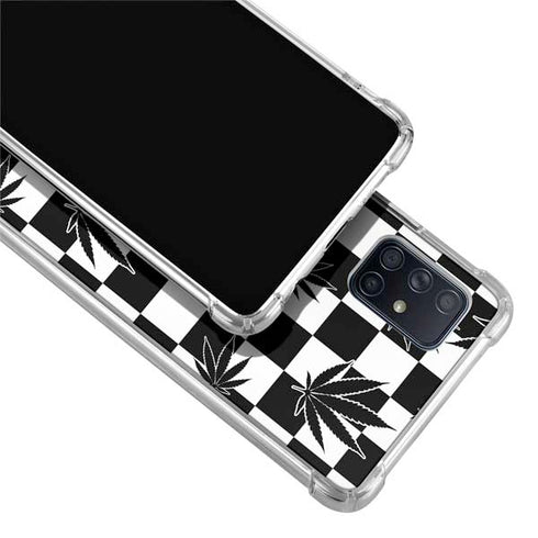Marijuana Checkered Galaxy A71 5G Clear Case