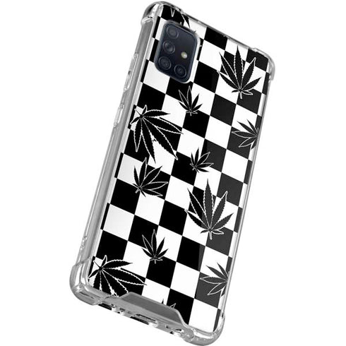 Marijuana Checkered Galaxy A71 5G Clear Case