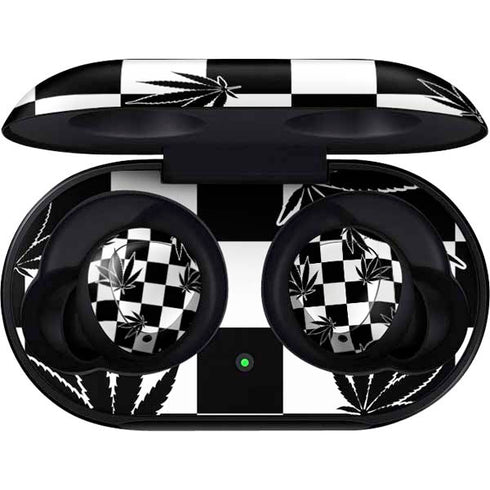 Marijuana Checkered Galaxy Buds Skin