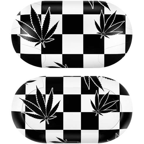 Marijuana Checkered Galaxy Buds Skin