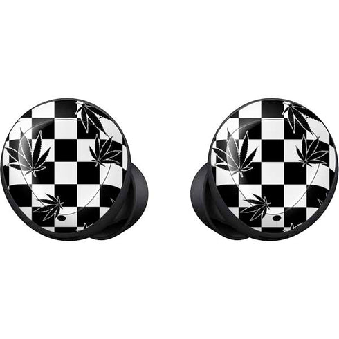 Marijuana Checkered Galaxy Buds Skin