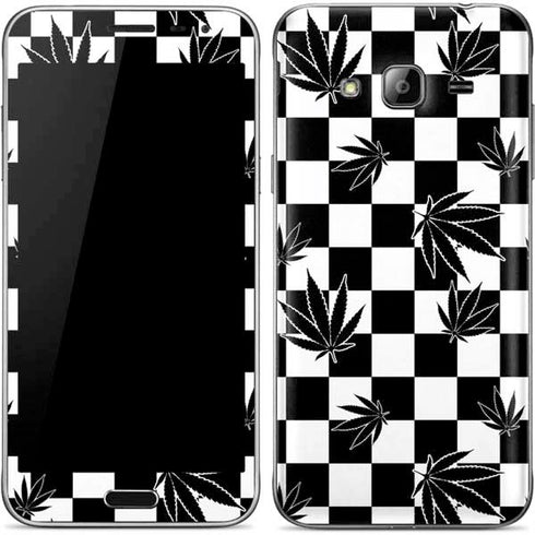 Marijuana Checkered Galaxy J3 Skin