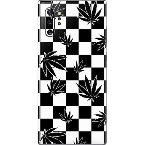 Marijuana Checkered Galaxy Note 10 Plus Skin