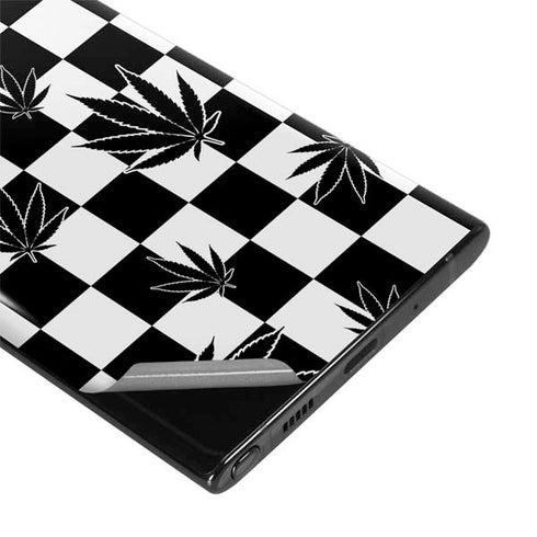 Marijuana Checkered Galaxy Note 10 Plus Skin