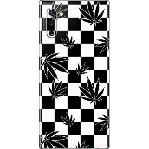 Marijuana Checkered Galaxy Note 10 Skin