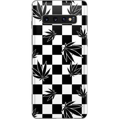 Marijuana Checkered Galaxy S10 Skin