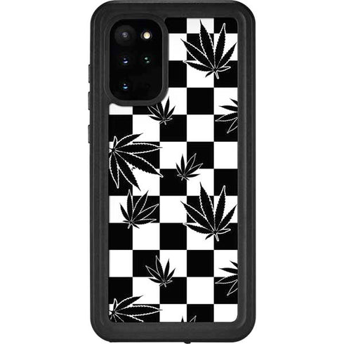 Marijuana Checkered Galaxy S20 Plus Waterproof Case