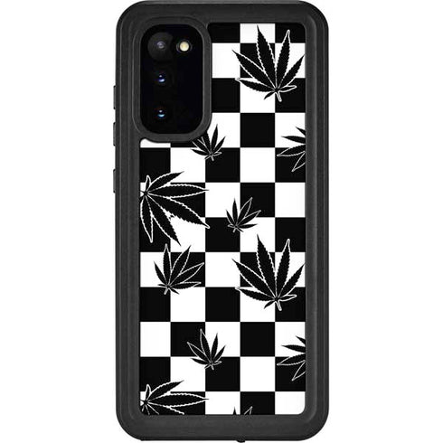 Marijuana Checkered Galaxy S20 Waterproof Case