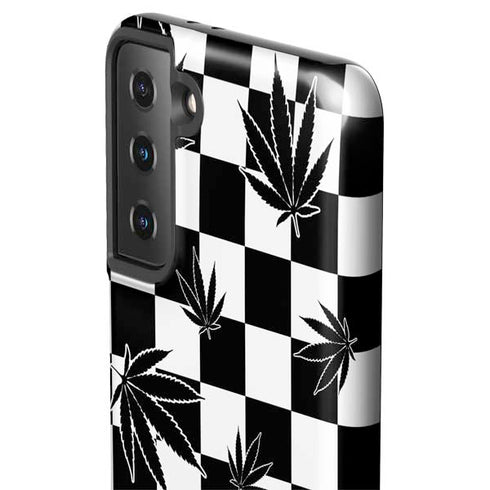Marijuana Checkered Galaxy S21 FE Pro Case
