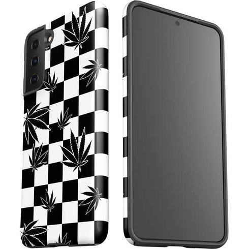 Marijuana Checkered Galaxy S21 FE Pro Case