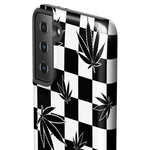 Marijuana Checkered Galaxy S21 Plus 5G Pro Case