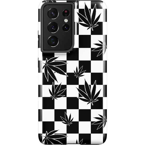 Marijuana Checkered Galaxy S21 Ultra 5G Pro Case