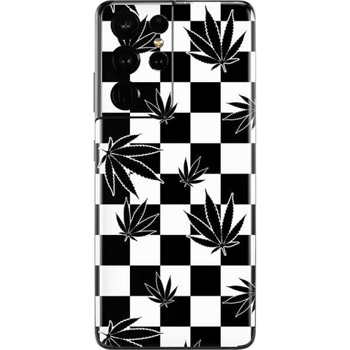 Marijuana Checkered Galaxy S21 Ultra 5G Skin