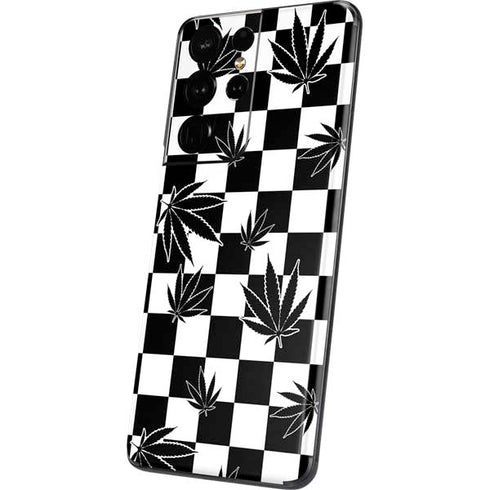 Marijuana Checkered Galaxy S21 Ultra 5G Skin