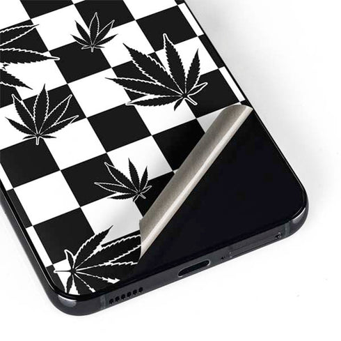 Marijuana Checkered Galaxy S22 Plus Skin
