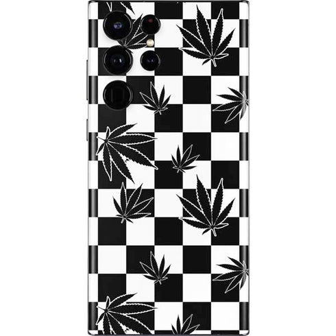 Marijuana Checkered Galaxy S22 Ultra Skin