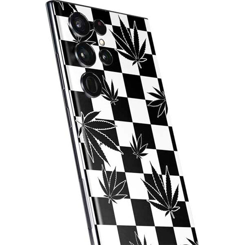 Marijuana Checkered Galaxy S22 Ultra Skin