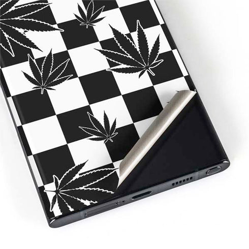 Marijuana Checkered Galaxy S22 Ultra Skin