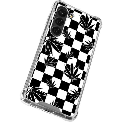 Marijuana Checkered Galaxy S23 Clear Case