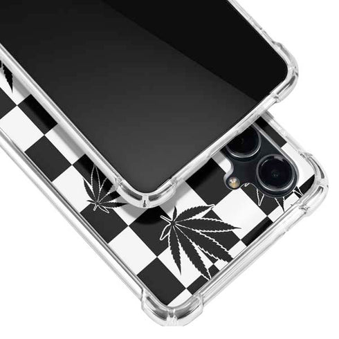Marijuana Checkered Galaxy S23 FE Clear Case