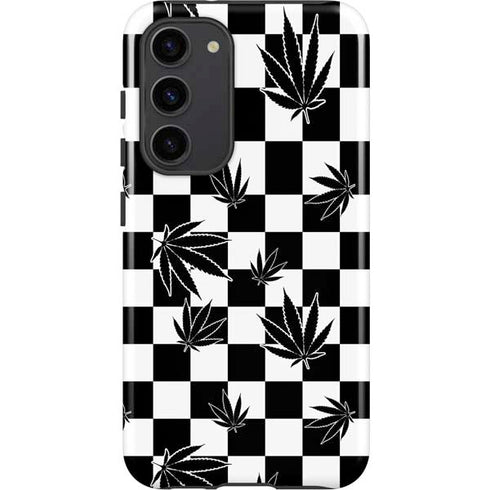 Marijuana Checkered Galaxy S23 Plus Pro Case