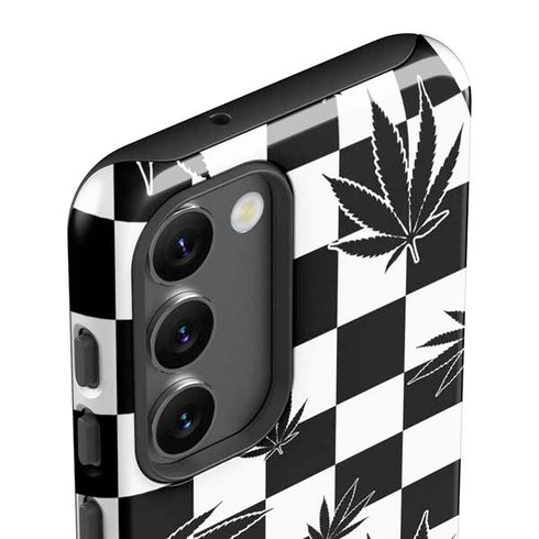 Marijuana Checkered Galaxy S23 Plus Pro Case