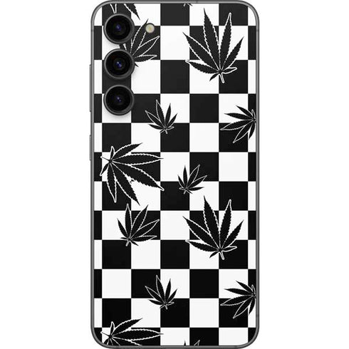 Marijuana Checkered Galaxy S23 Plus Skin